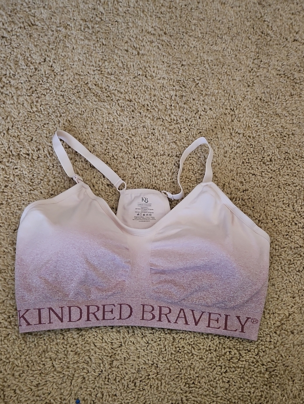 Kindred Bravely Pink Ombre Nursing/ Pumping Bra